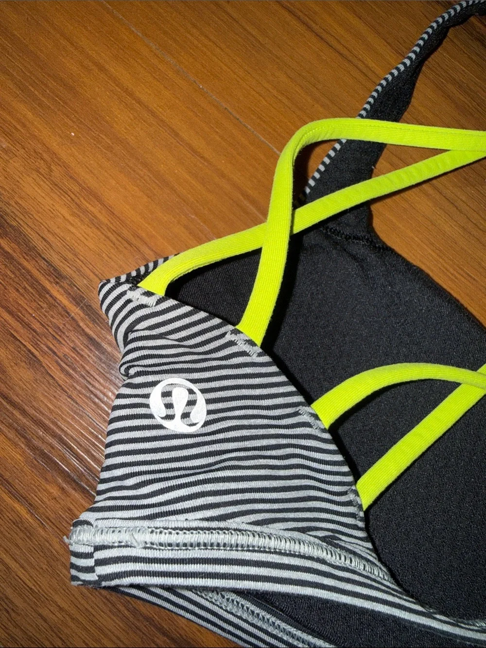 Lululemon Striped free to be wild sports bra